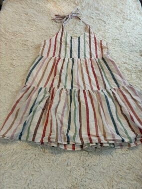 American Eagle Stripe Halter Extra Large Dress